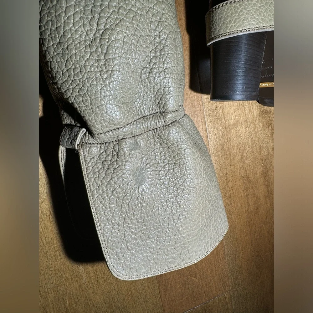Authentic Women's Dolce & Gabanna‎ Over Knee Leather Khaki Boots Size 37 (US 7)
